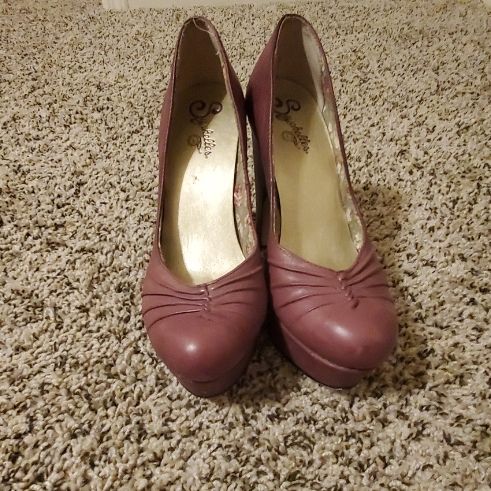 Seychelles Eggplant Heels